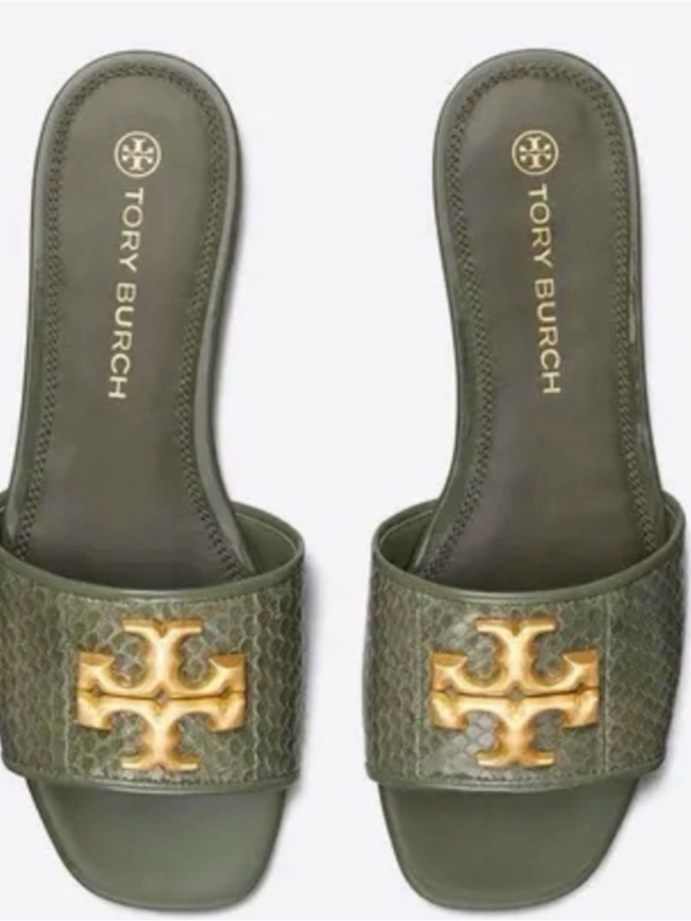Tory Burch Sandal Green Palm Leaf Eleanor Slide s 9